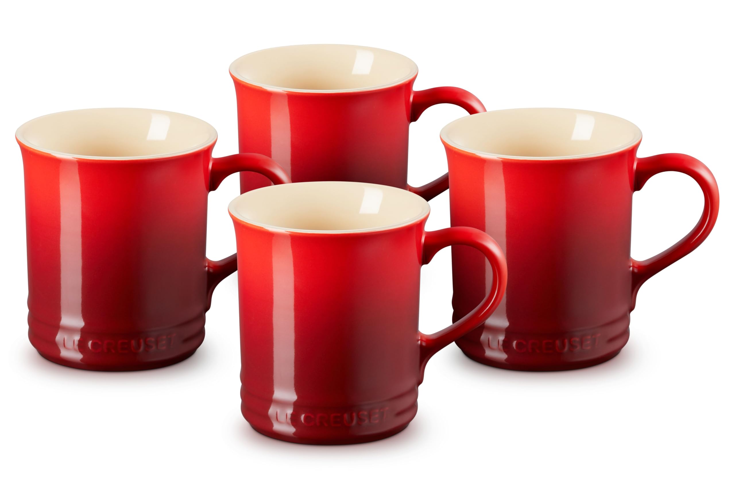 Amazon.com | Le Creuset Stoneware Set of 4 Mugs, 14 oz. each